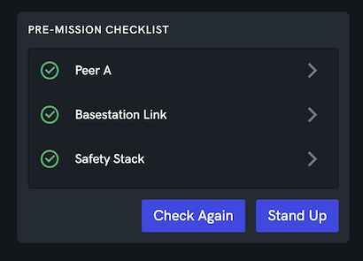 Pre-mission Checklist Widget