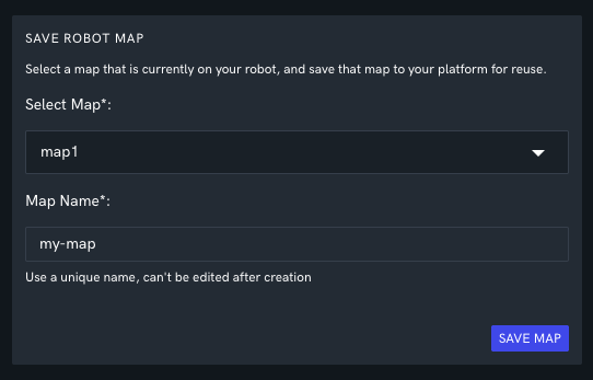 Save Robot Map